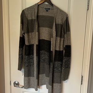 Karen Scott striped grey/black cardigan